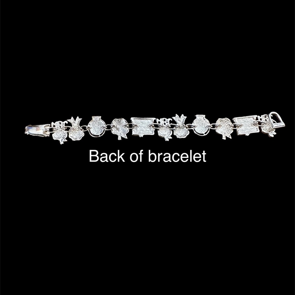 Women's Whimsical Colorful Enamel Charms Magnetic Clasp Bracelet, 7" - Picture 2 of 3